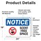 Signmission Scent Free Space Sign With Symbol, 24 in W x Rectangle, Vinyl Decal OS-2PACK-NS-D-1824-L-18249 - alternate 6